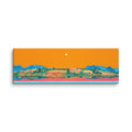 Day Moon-Mountains Left Behind-The Apnok River with a Northern Village in View